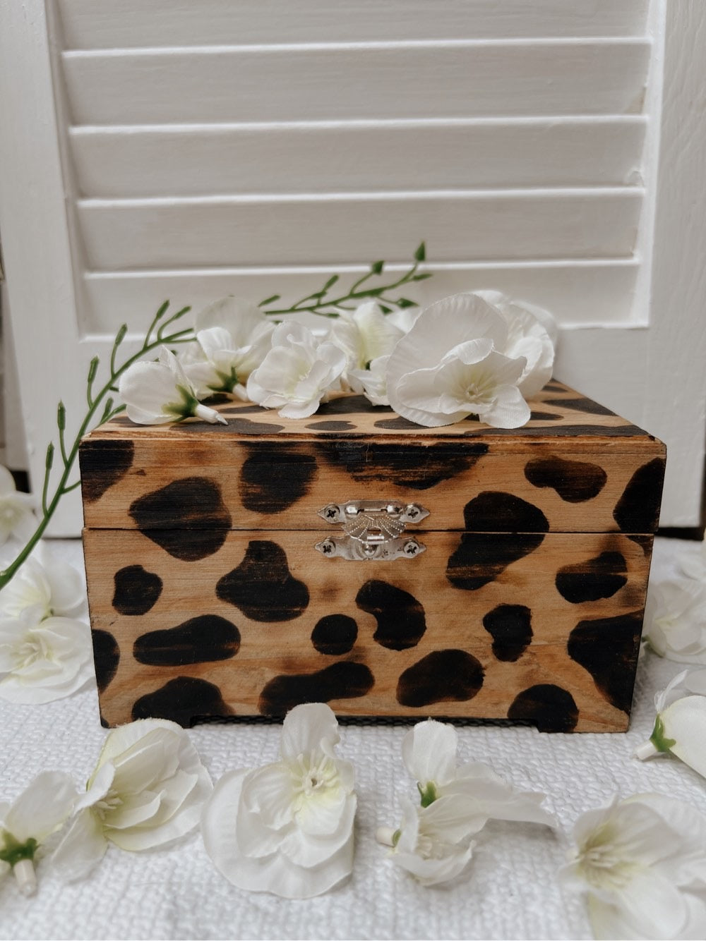 Cow print wooden jewelry box My Store