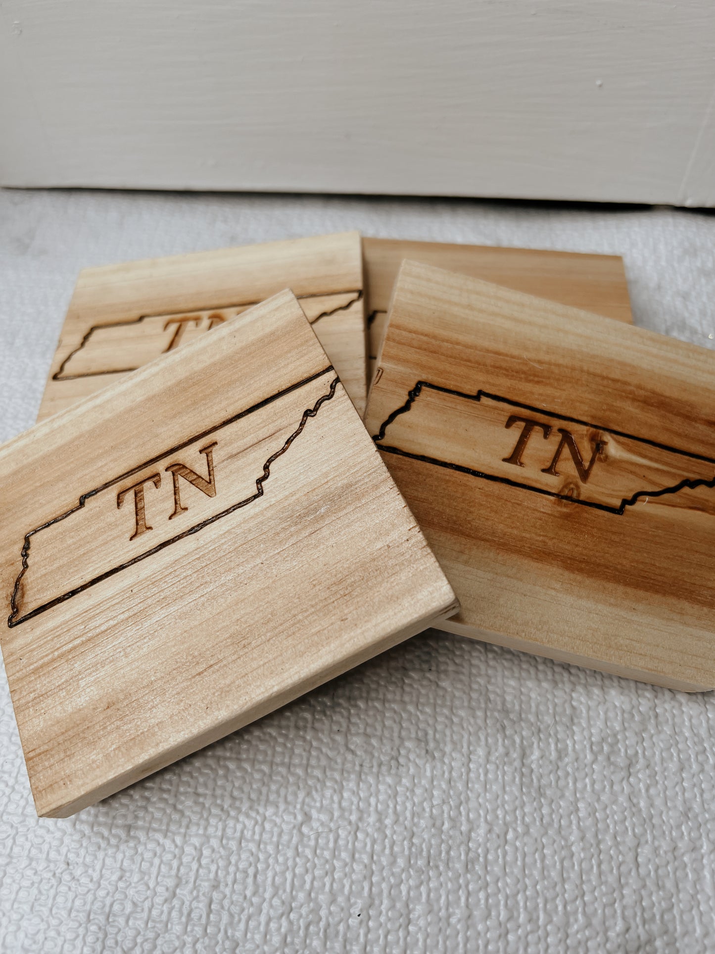 Tennessee state wooden coaster set of 4 My Store