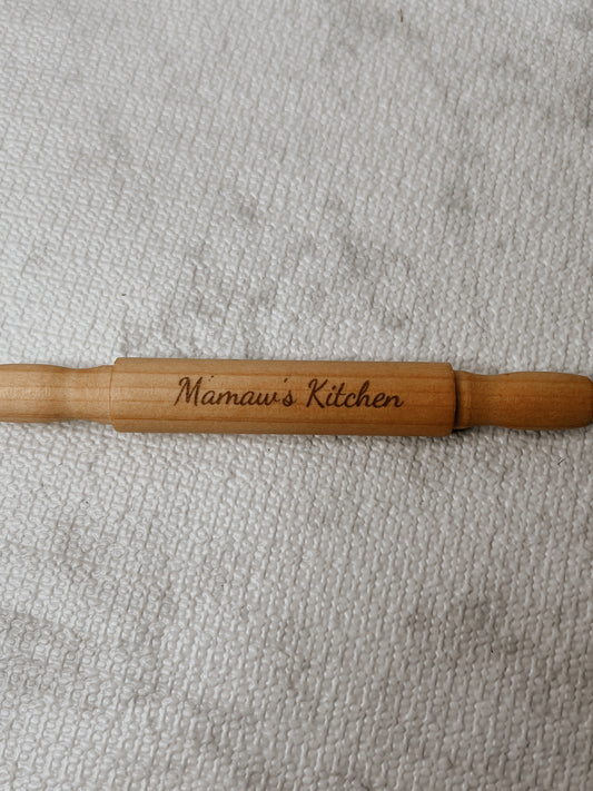 Nana’s/mamaw’s kitchen mini rolling pin Blazing Wood Creations