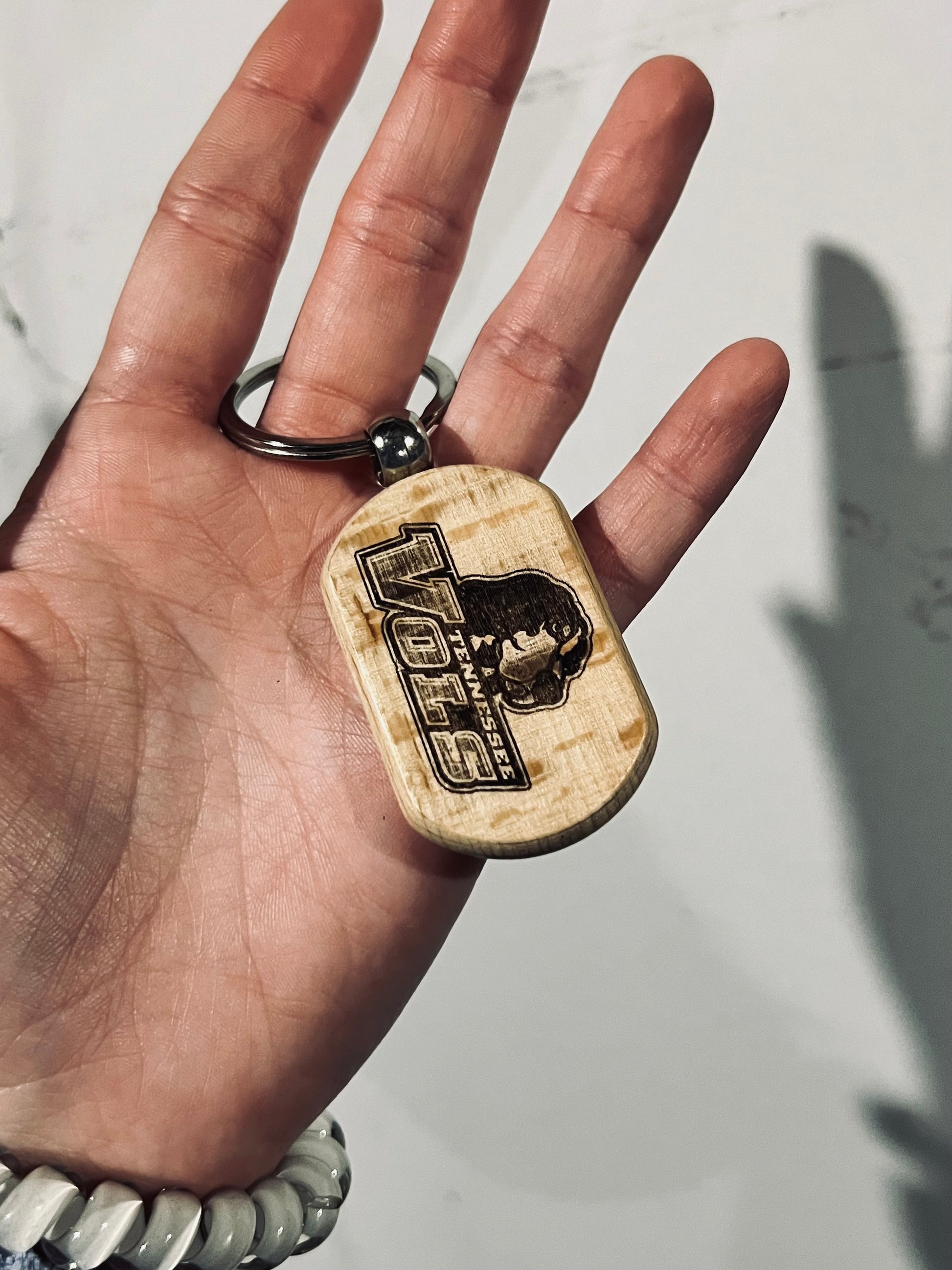 TN wooden keychain My Store