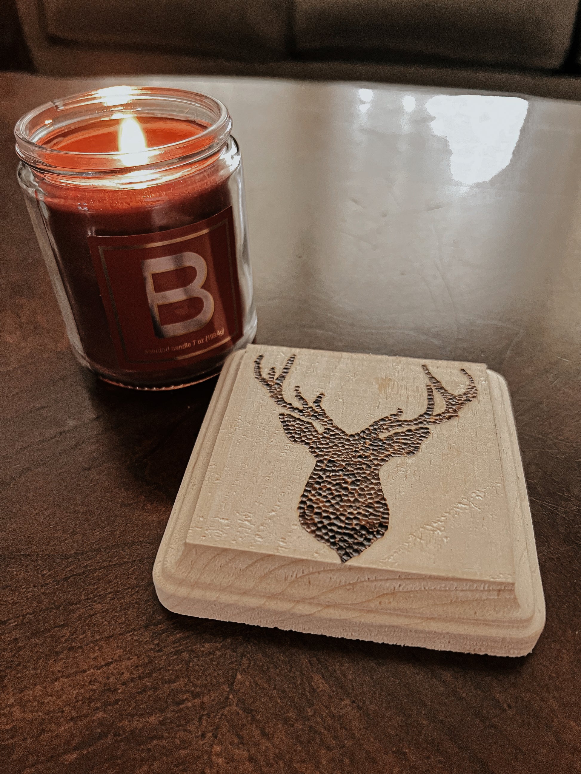 Deer head coaster set Blazing Wood Creations