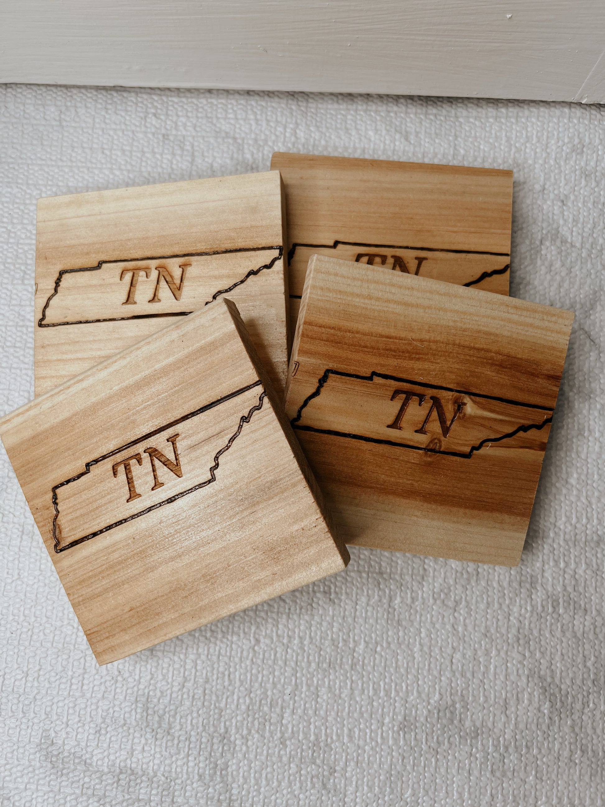 Tennessee state wooden coaster set of 4 My Store