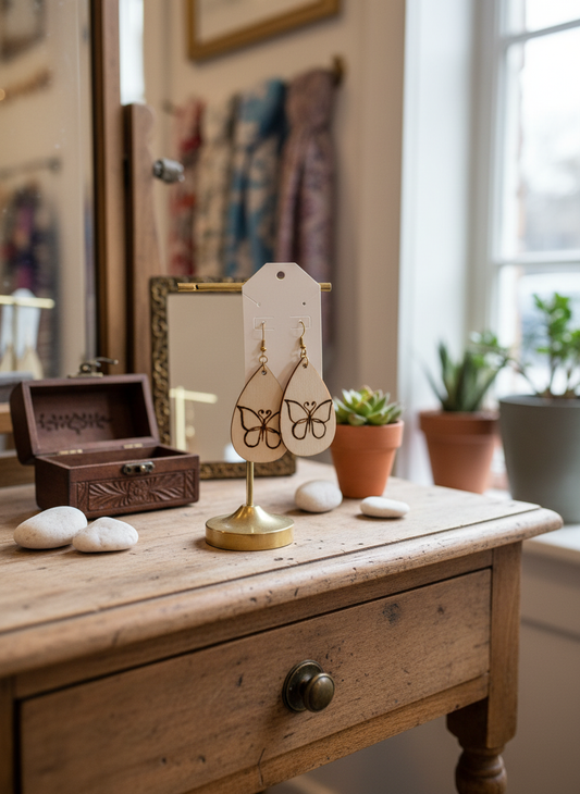 Butterfly tear drop earrings My Store