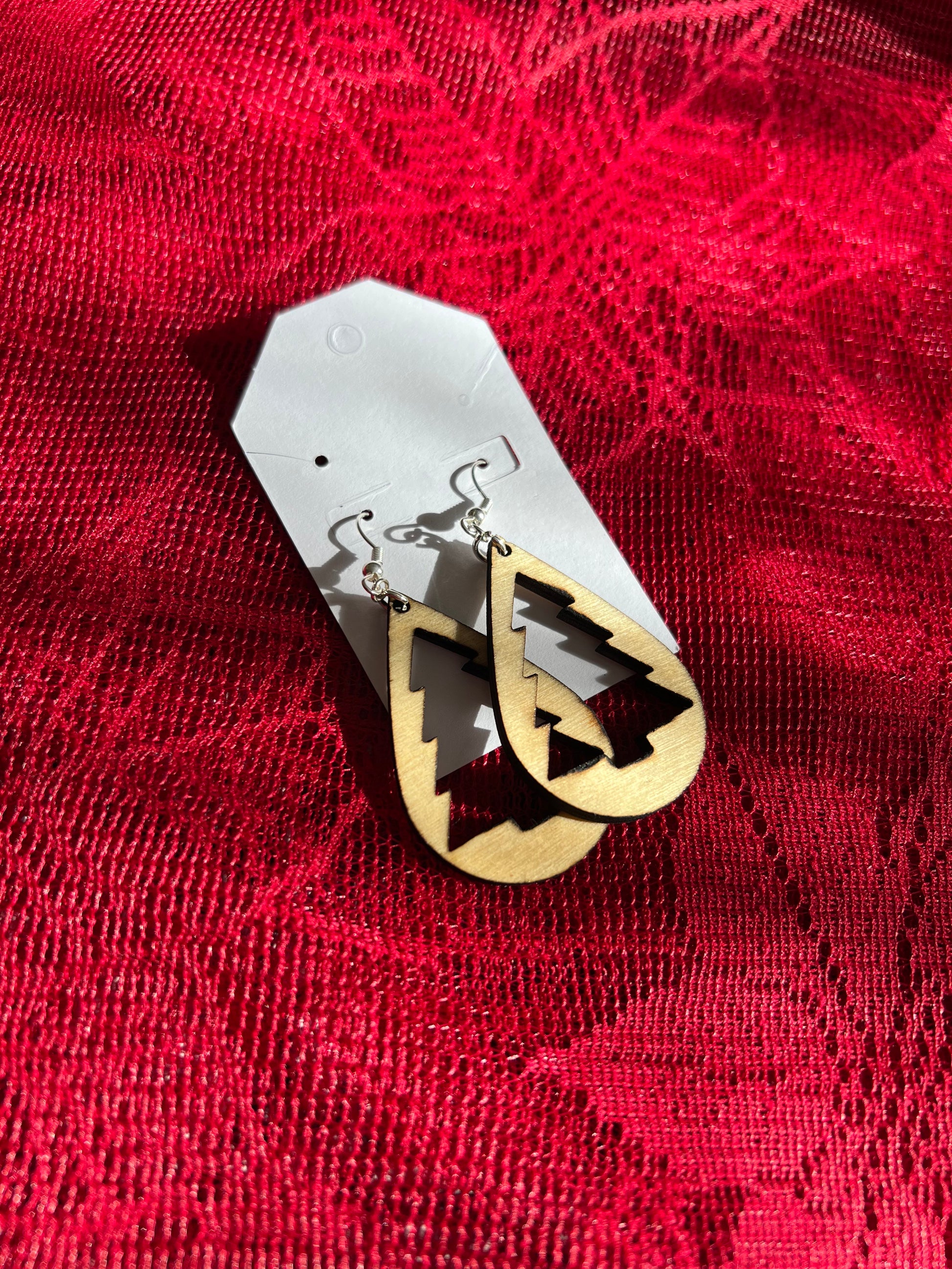 Christmas tree cutout earrings My Store