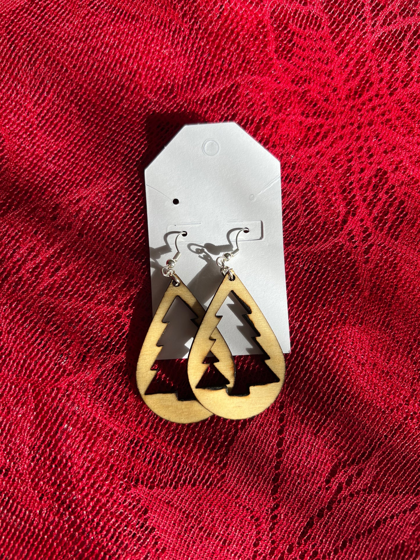 Christmas tree cutout earrings My Store