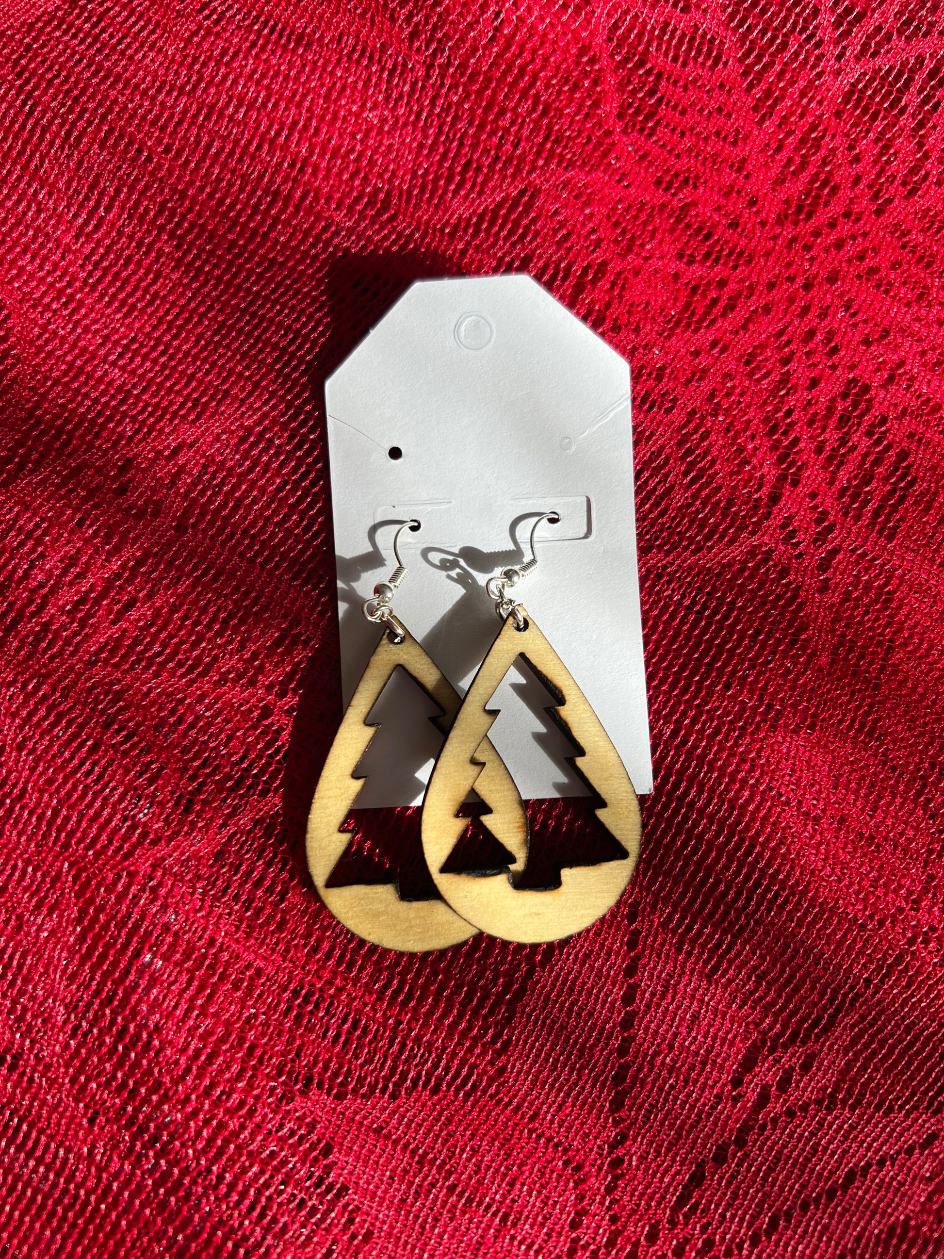 Christmas tree cutout earrings My Store