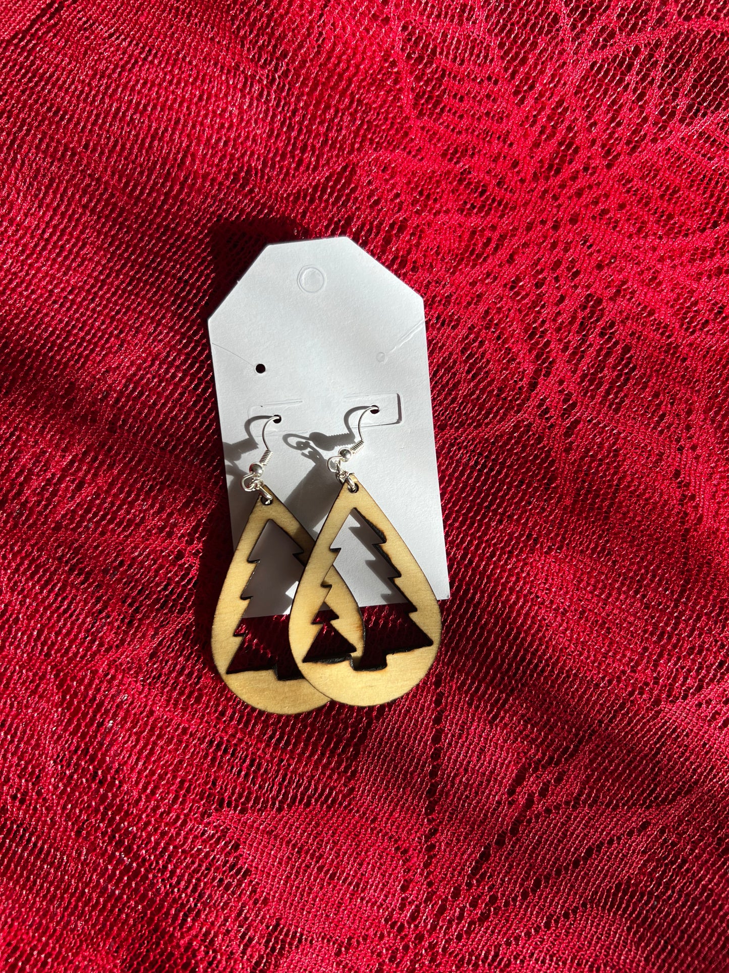 Christmas tree cutout earrings My Store