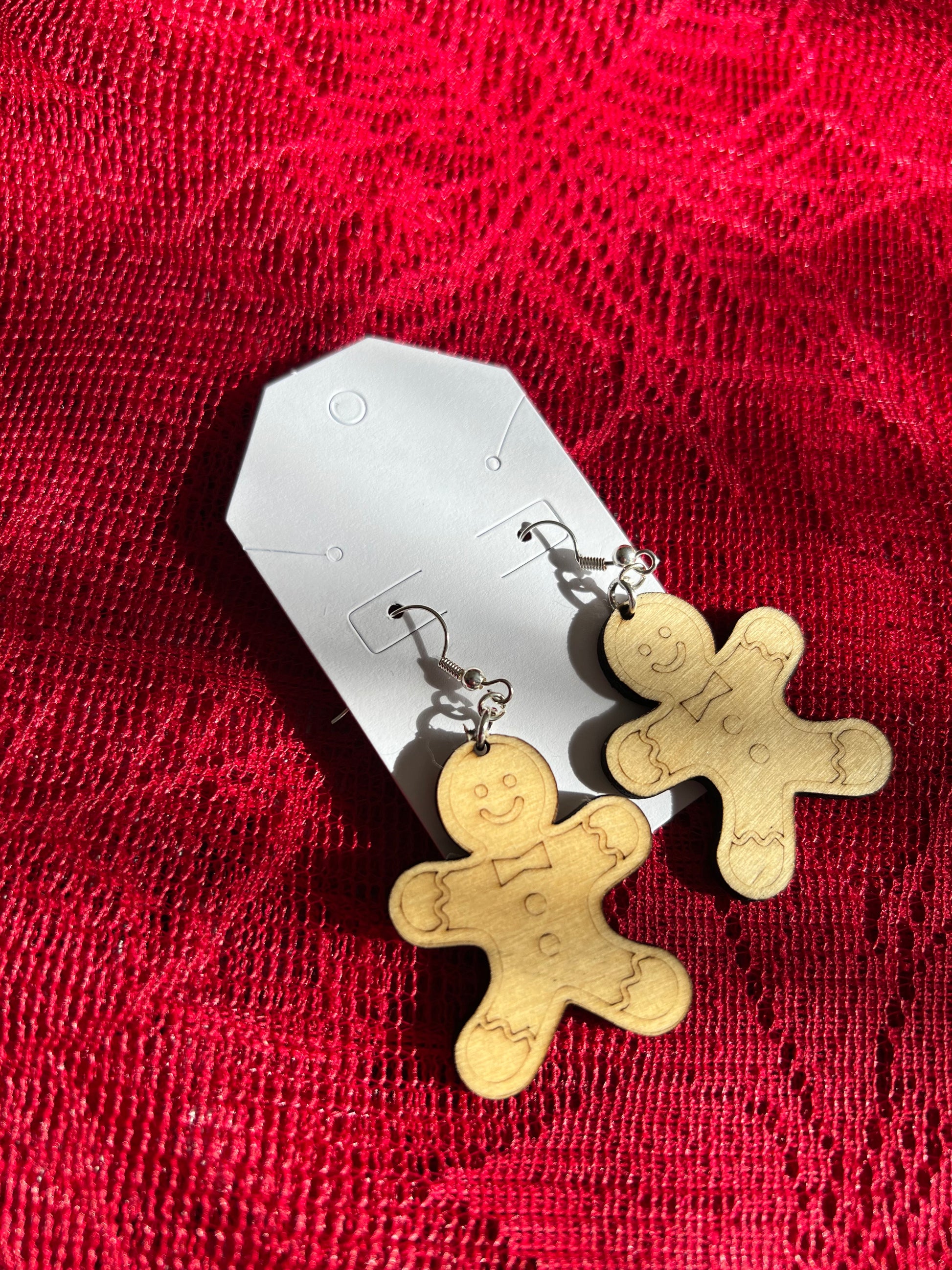 Snowman wooden earrings My Store