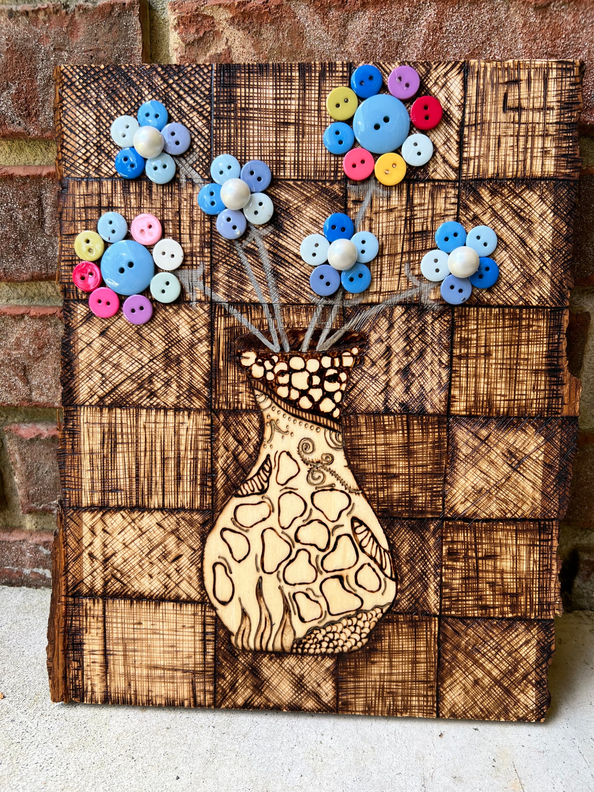 Mystic Vase woodburned piece My Store