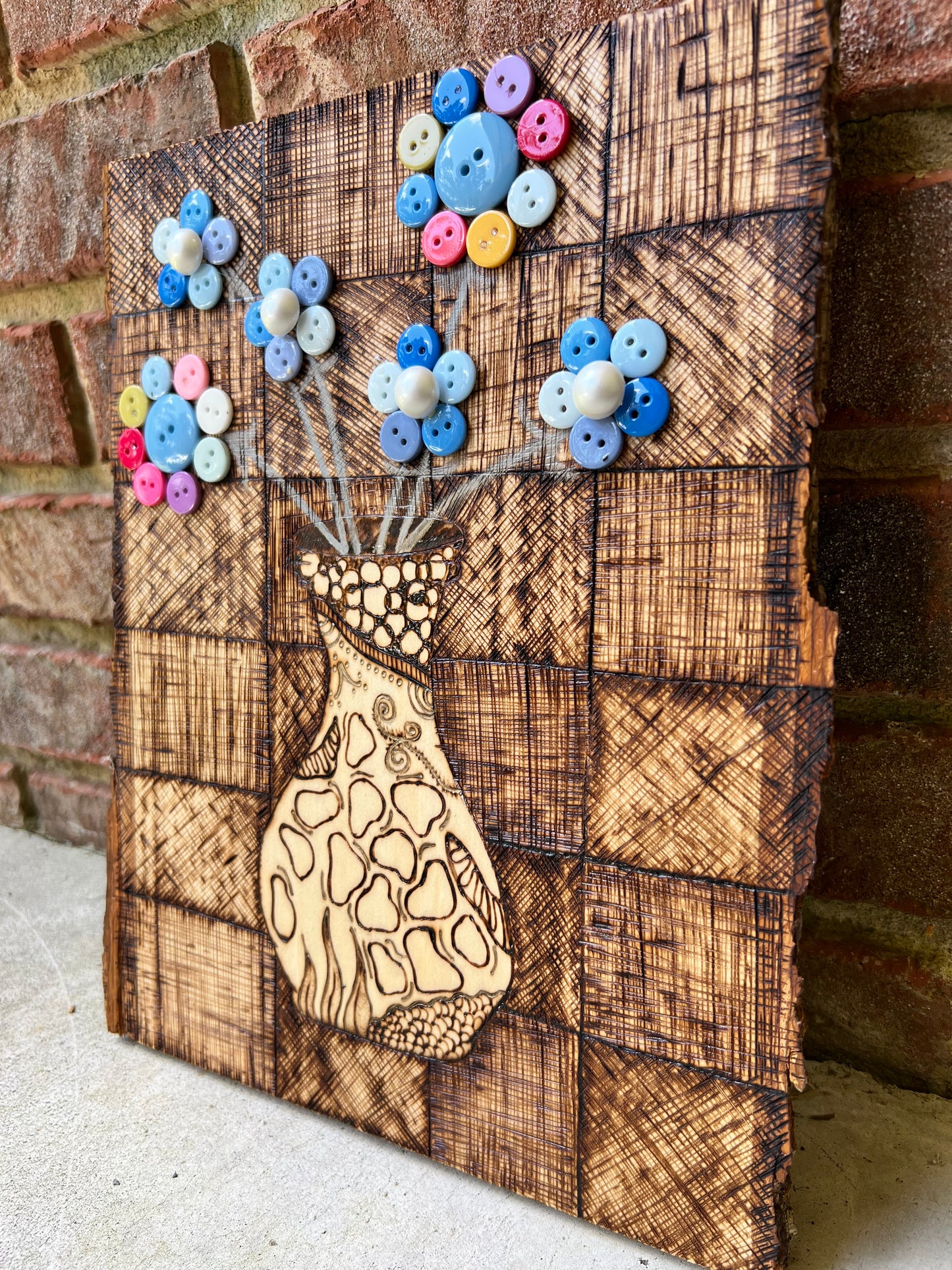 Mystic Vase woodburned piece My Store