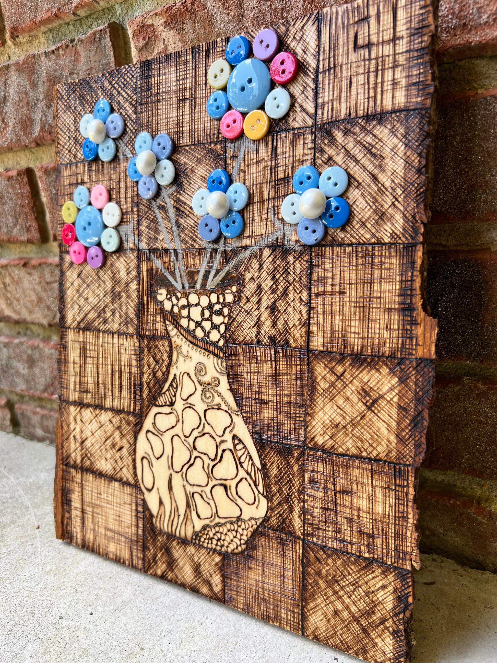 Mystic Vase woodburned piece My Store