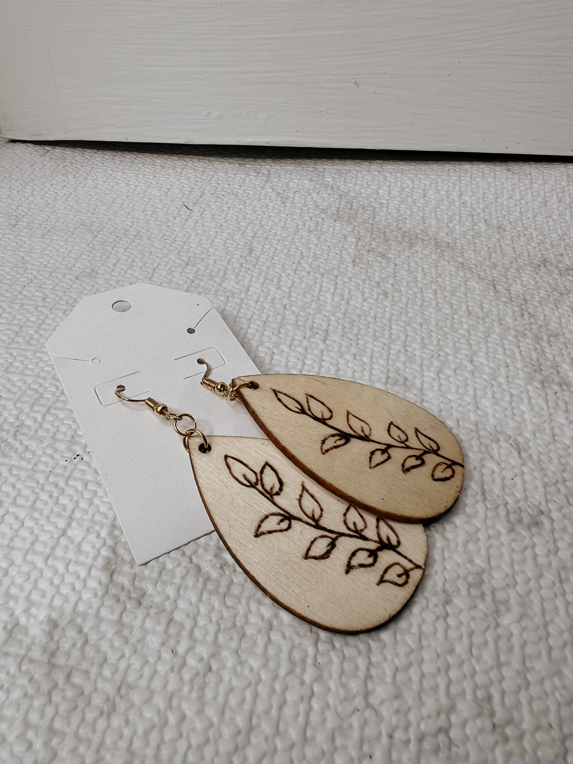 Vine wooden earrings My Store