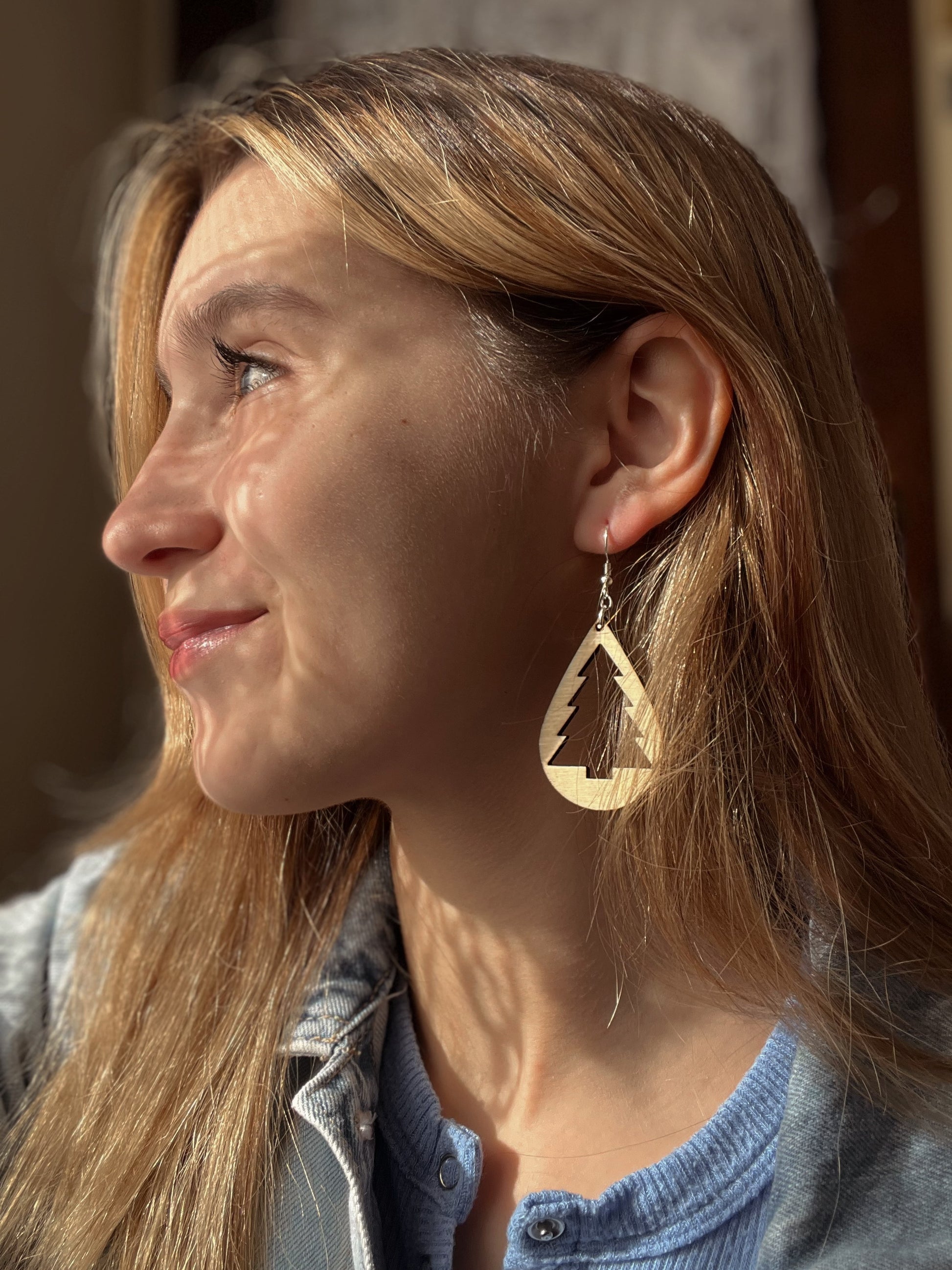 Christmas tree cutout earrings My Store